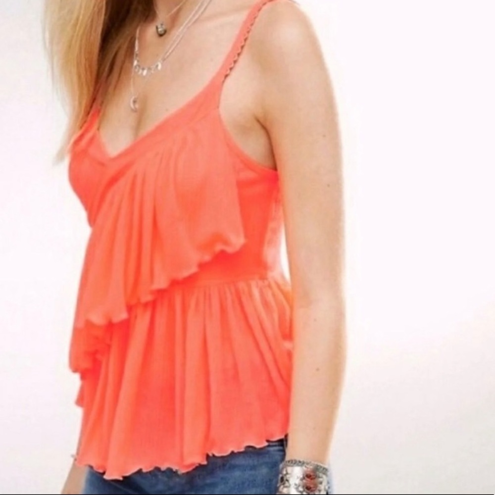 🆕 Free People Ruffle Tank Top - Picture 5 of 9